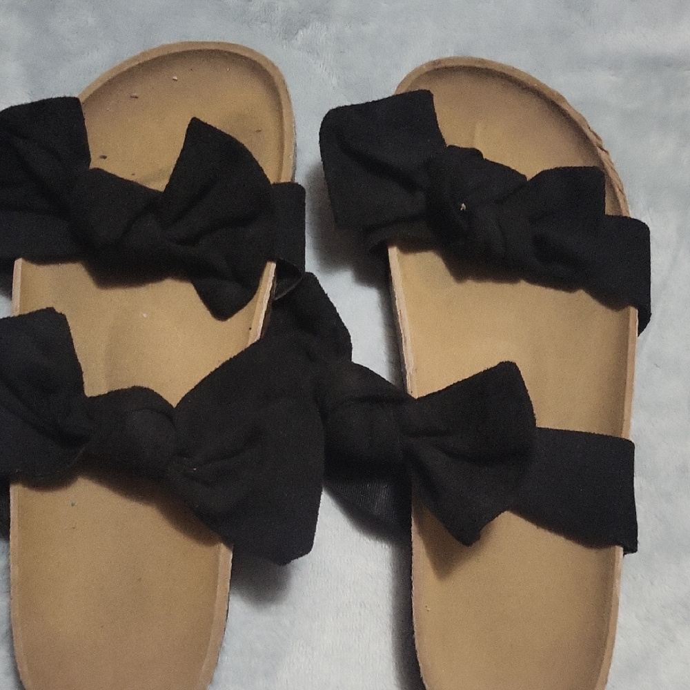 Black Bow Women's Sandals